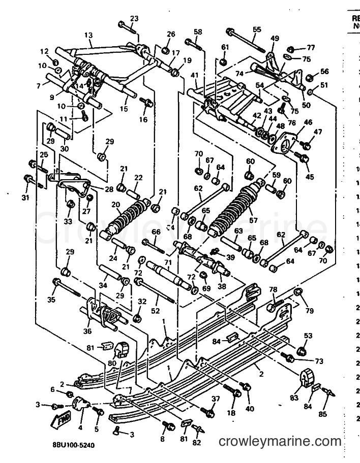 1995 Snowmobile VX800 - VX800 (8BU1) [020] - TRACK SUSPENSION 2