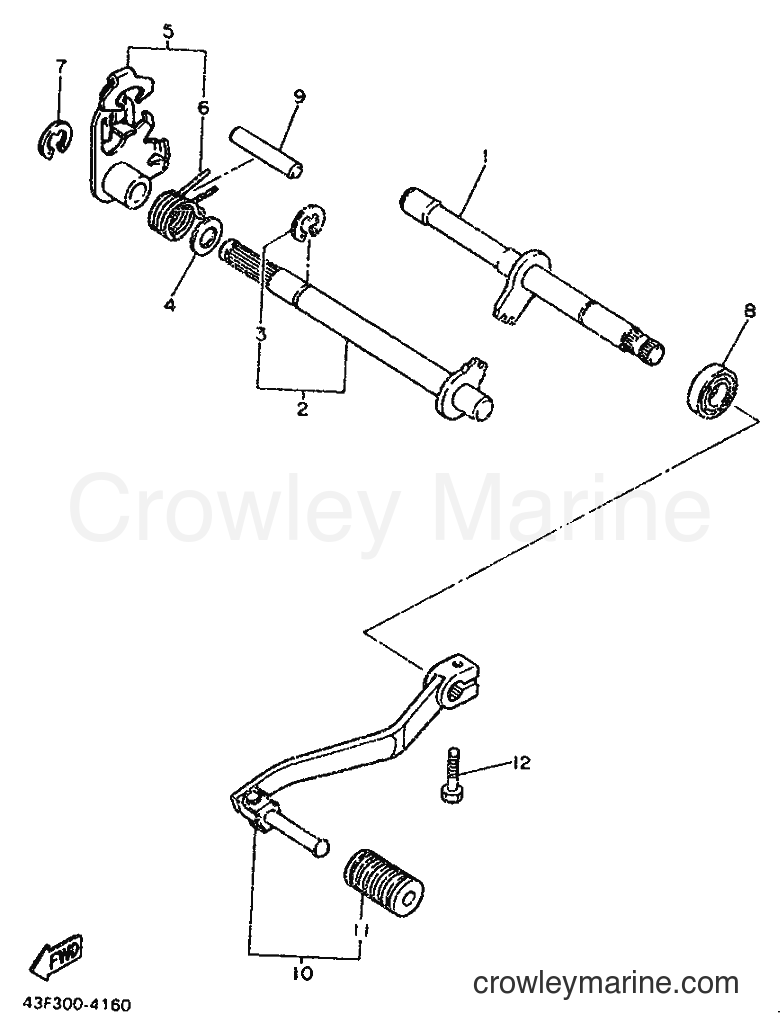 1987 Dirt Bike XT600 - XT600 (2KF) [999] - SHIFT SHAFT