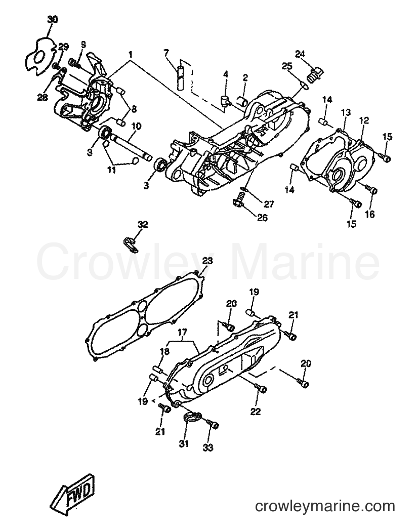 1999 Scooter CW50 - CW50 (4VVP) [010] - CRANKCASE