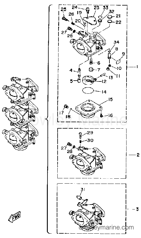 Yamaha Motors 40ELG - CARBURETOR