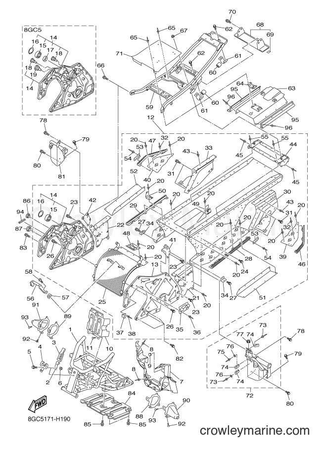 2009 Snowmobile RPZ50 - RPZ50 (8GC5) [020] - FRAME