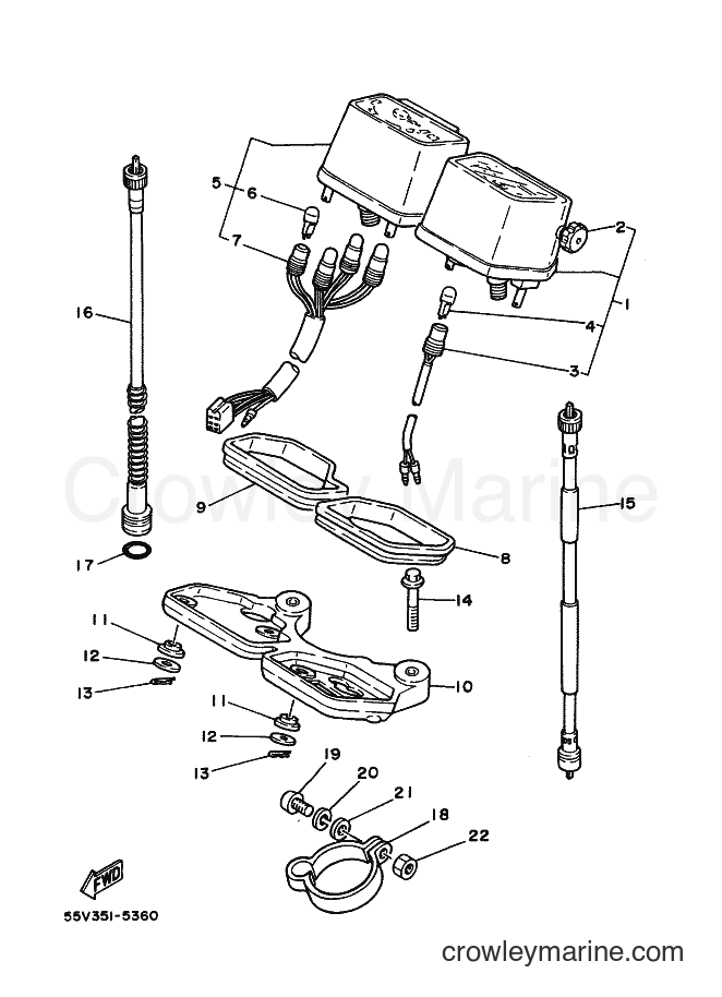 1986 Dirt Bike XT350 - XT350 (55V0) [100] - METER