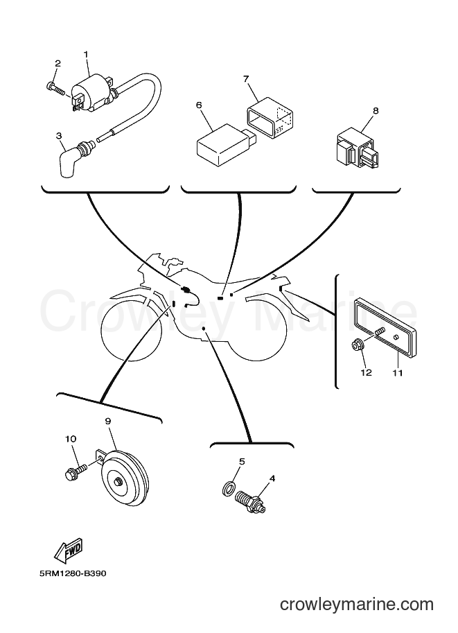 2004 Dirt Bike XTZ125E - XTZ125E (5YM3) [010] - ELECTRICAL 2