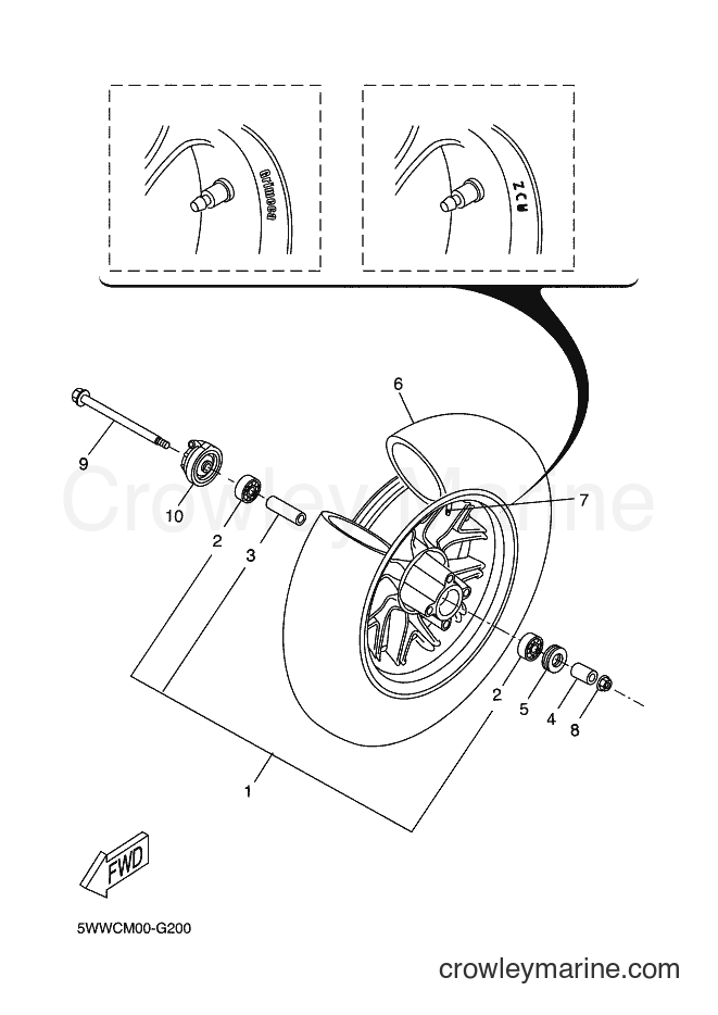 Yamaha Motors CW50 (5WWC) [010] - FRONT WHEEL
