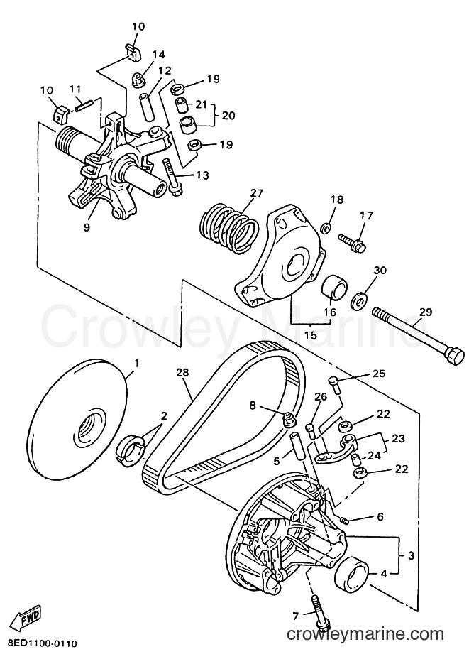 Yamaha Motors VX700LT (8ED1) [020] - PRIMARY SHEAVE