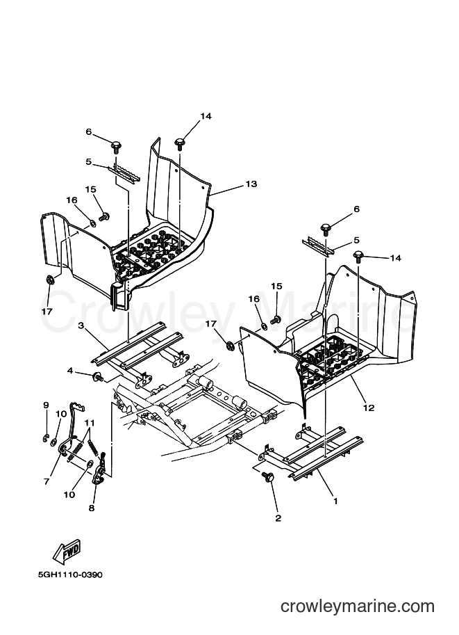 Yamaha Motors YFM400A (5HA3) [010] - STAND & FOOTREST
