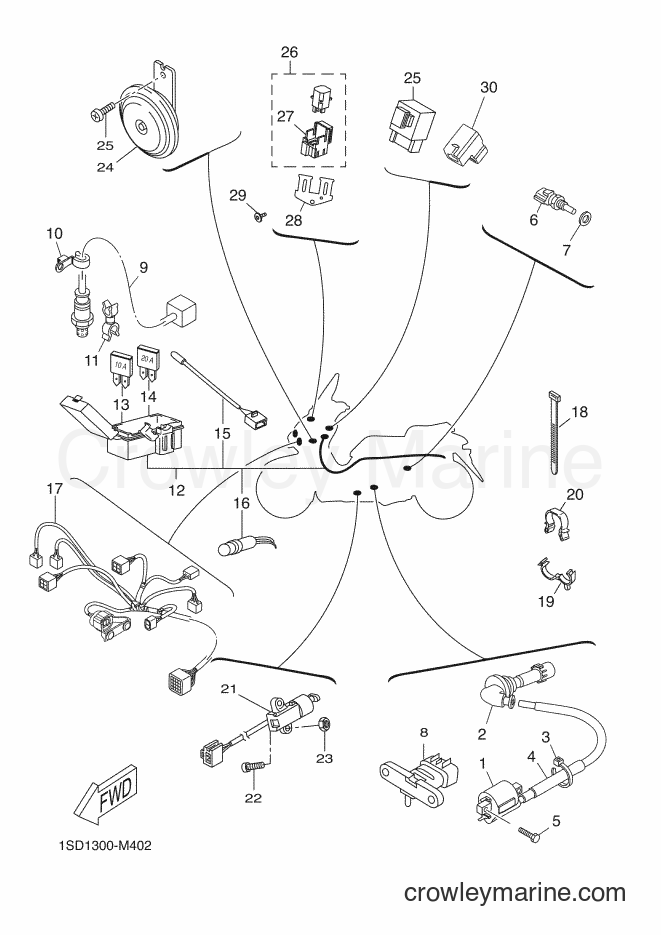 2013 Scooter YP400R - YP400R (1SD1) [010] - ELECTRICAL 2