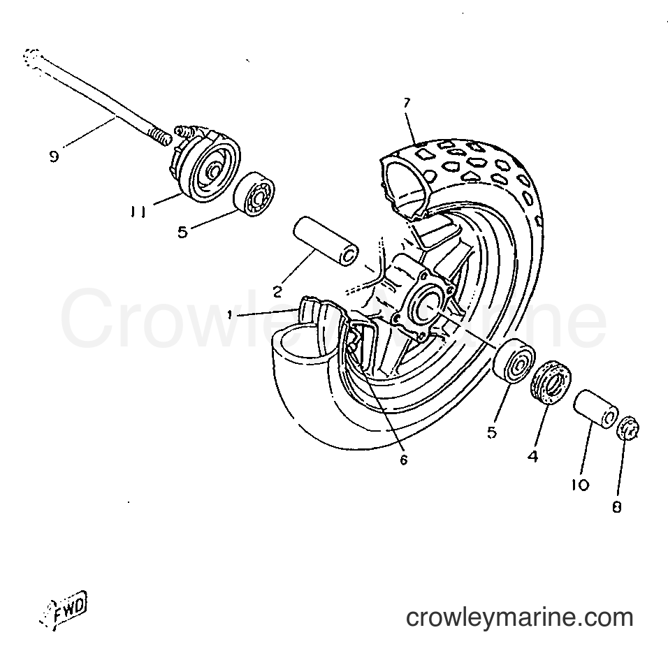 1998 Scooter CW50RSX - CW50RSX (5BG2) [999] - FRONT WHEEL