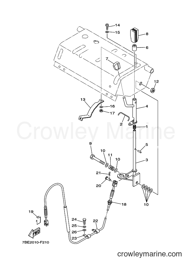 2016 Snowblower YT1280EX - YT1280EX (7BE2) [010] - SCHUTE CONTROL LEVER