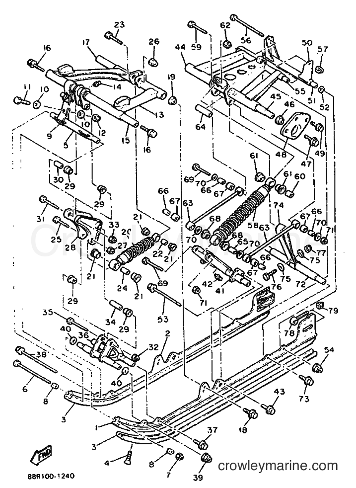 1991 Snowmobile EX570E - EX570E (88S1) [040] - TRACK SUSPENSION 2