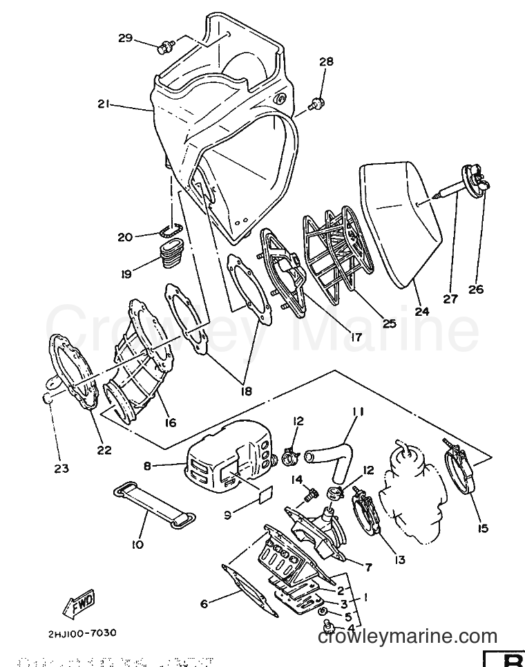 1988 Dirt Bike YZ490 - YZ490 (2WH0) [030] - INTAKE
