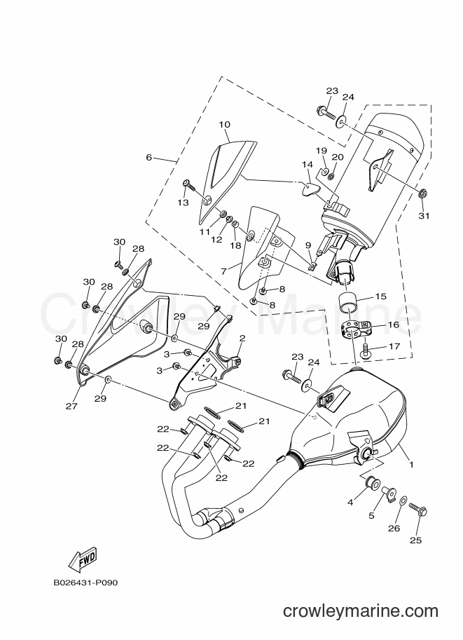 2015 Sport Bike YZF-R3 - YZF-R3 (2MS2) [010] - EXHAUST