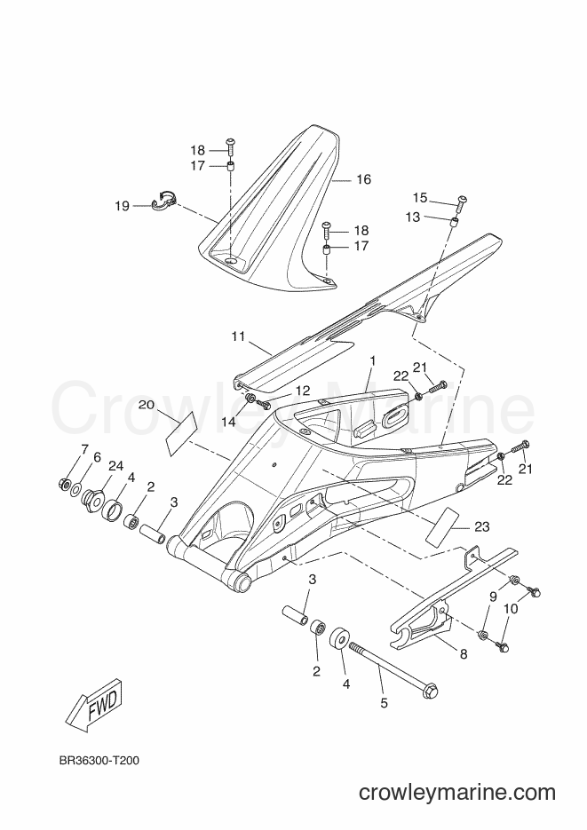 Yamaha Motors MT125-A (BR36) [090] - REAR ARM