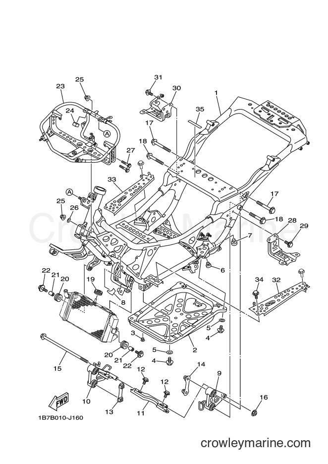 Yamaha Motors CP250 (1B7H) [010] - FRAME