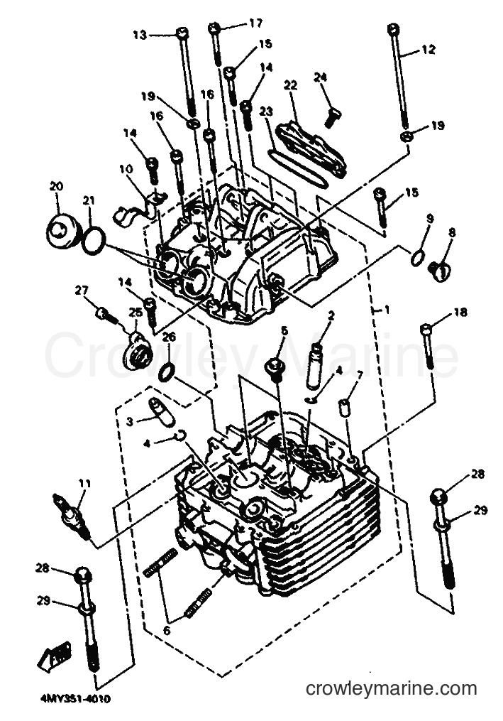 1994 Dirt Bike XTZ660 - XTZ660 (4MY2) [999] - CYLINDER HEAD