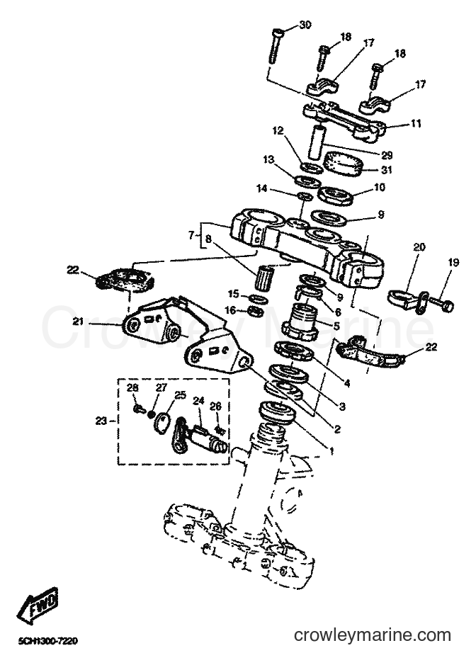 2001 Dirt Bike TT600R - TT600R (5CH4) [050] - STEERING