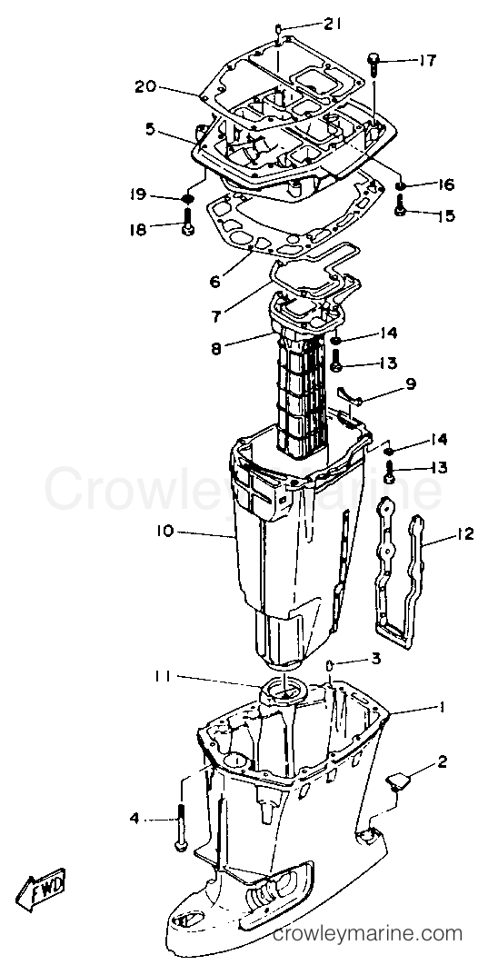 Yamaha Motors C85TLRR - UPPER CASING