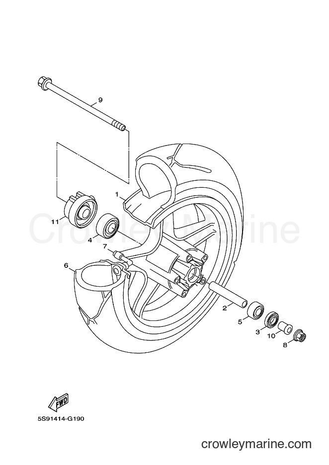 Yamaha Motors YW125 (37D3) [010] - FRONT WHEEL