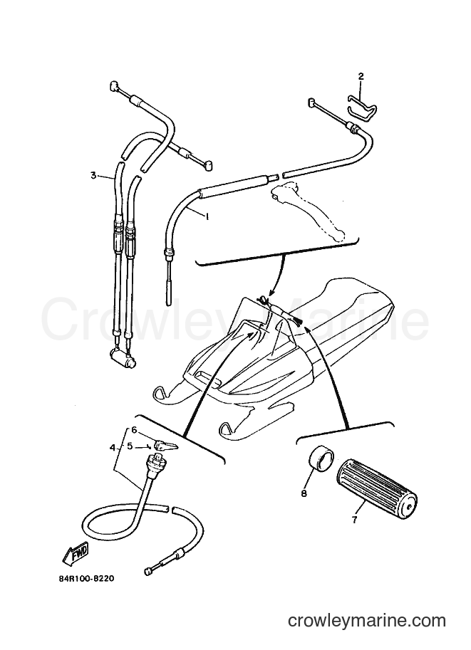 Yamaha Motors VK540 (86R1) [010] - CONTROL CABLE