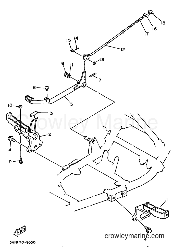 1989 ATV YFM350FW - YFM350FW (3HN2) [030] - STAND & FOOTREST