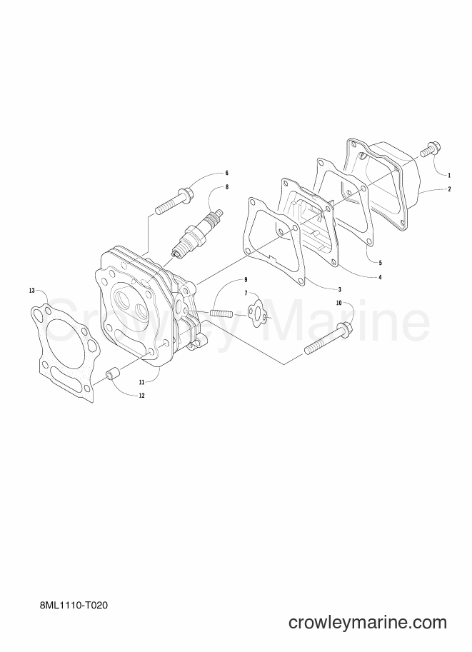 2018 Snowmobile SXR200 - SXR200 (8ML2) [010] - CYLINDER HEAD