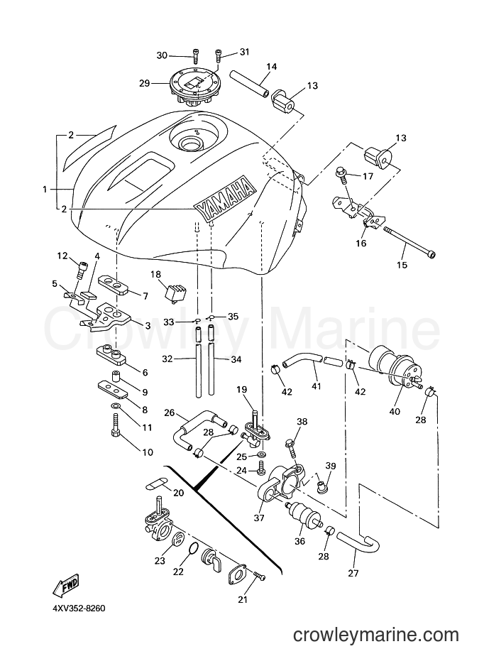 【正規品】 FUEL TANK - 1998 Sport Bike YZF-R1 (YZF-R1 (4XV1) [010 パーツ