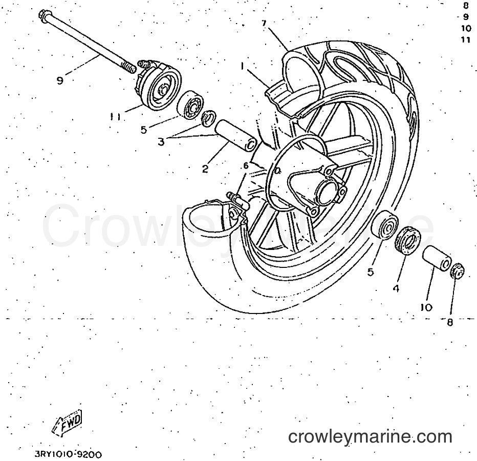 1997 Scooter CW50 - CW50 (4VVB) [999] - FRONT WHEEL