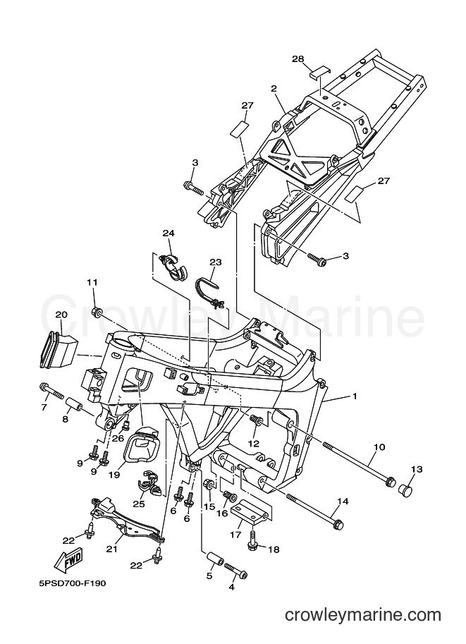 2008 Street Bike TDM900 - TDM900 (5PSE) [010] - FRAME