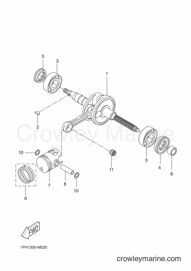 Yamaha Motors NS50 (1PH2) [020] - CRANKSHAFT & PISTON