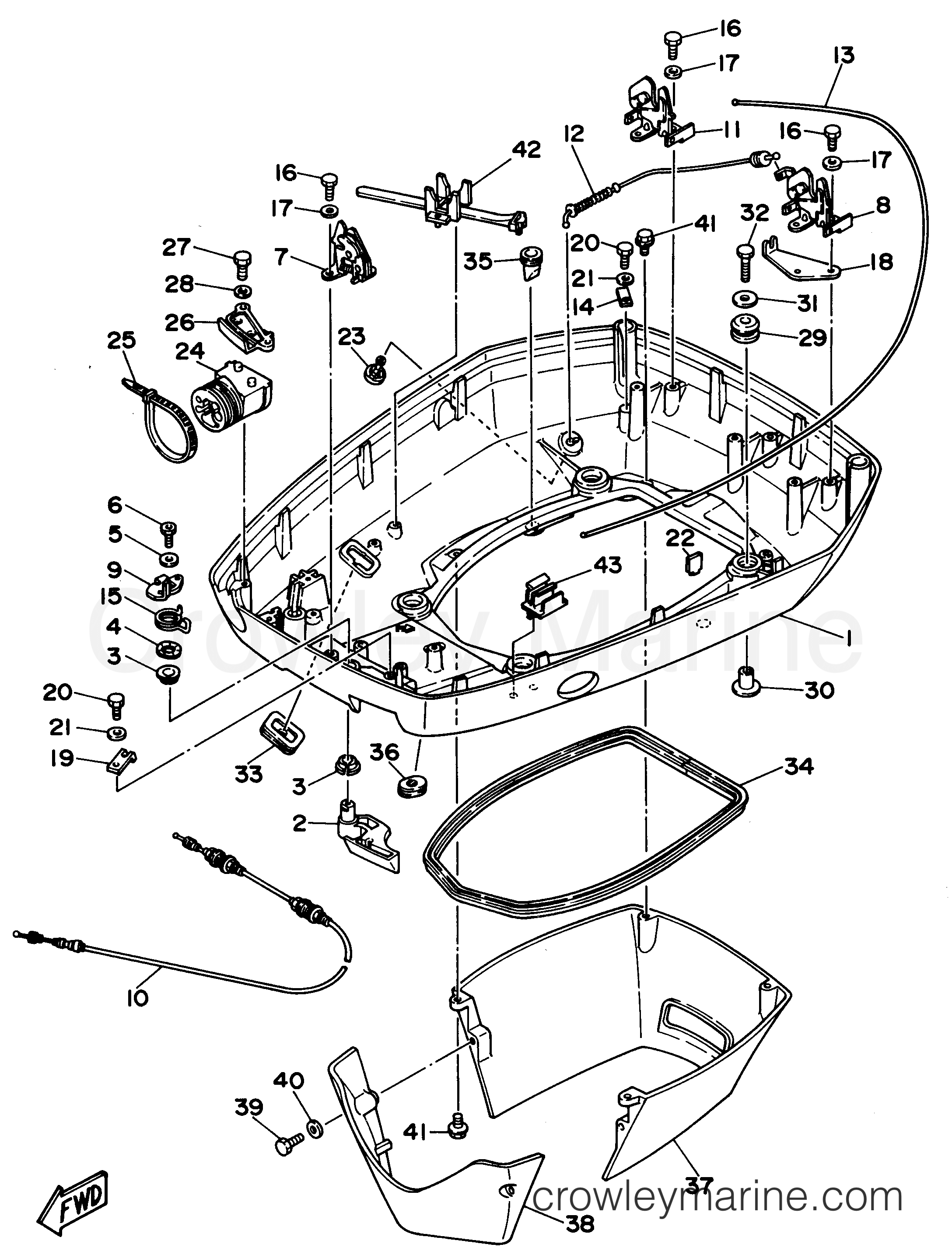 Yamaha Motors 250TXRS - BOTTOM COWLING