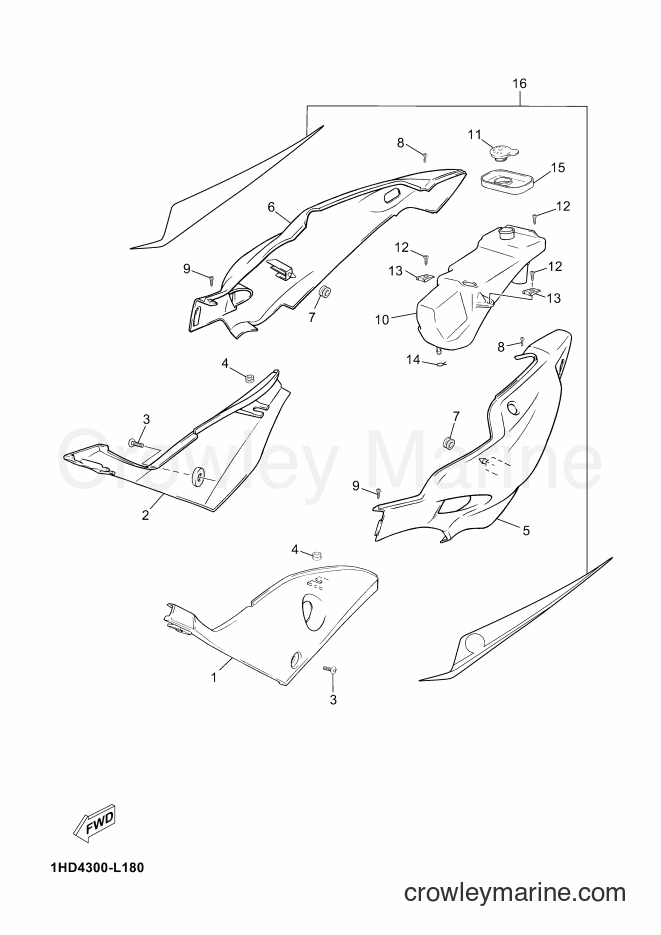 2012 Scooter TZR50 - TZR50 (2AS3) [020] - SIDE COVER