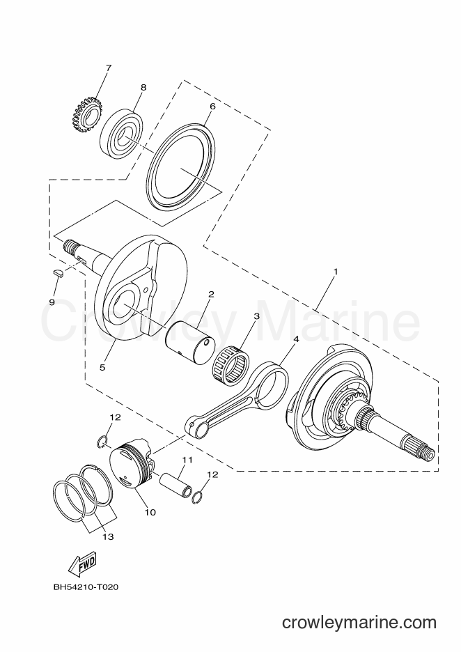 2018 Scooter XC115F - XC115F (BL74) [010] - CRANKSHAFT & PISTON