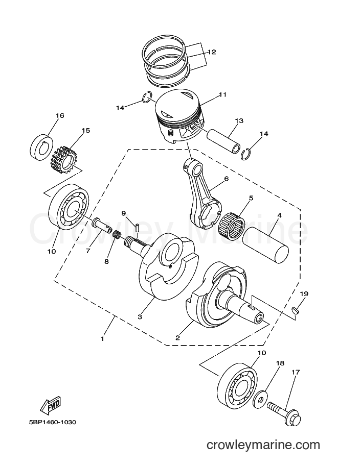 2013 Street Bike SX-4 - SX-4 (54D3) [010] - CRANKSHAFT & PISTON