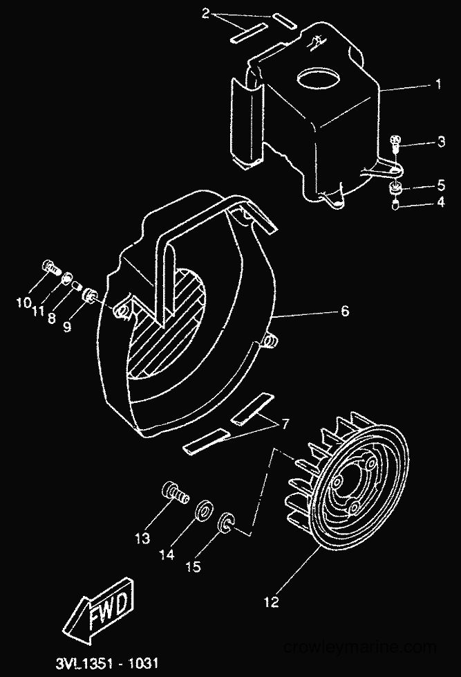 2000 Scooter CW50RS - CW50RS (5JK3) [010] - AIR SHROUD & FAN