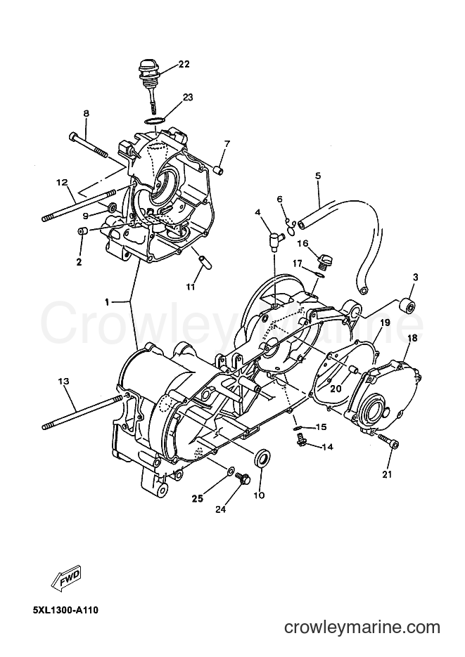 Yamaha Motors YP180E (5XM1) [080] - CRANKCASE