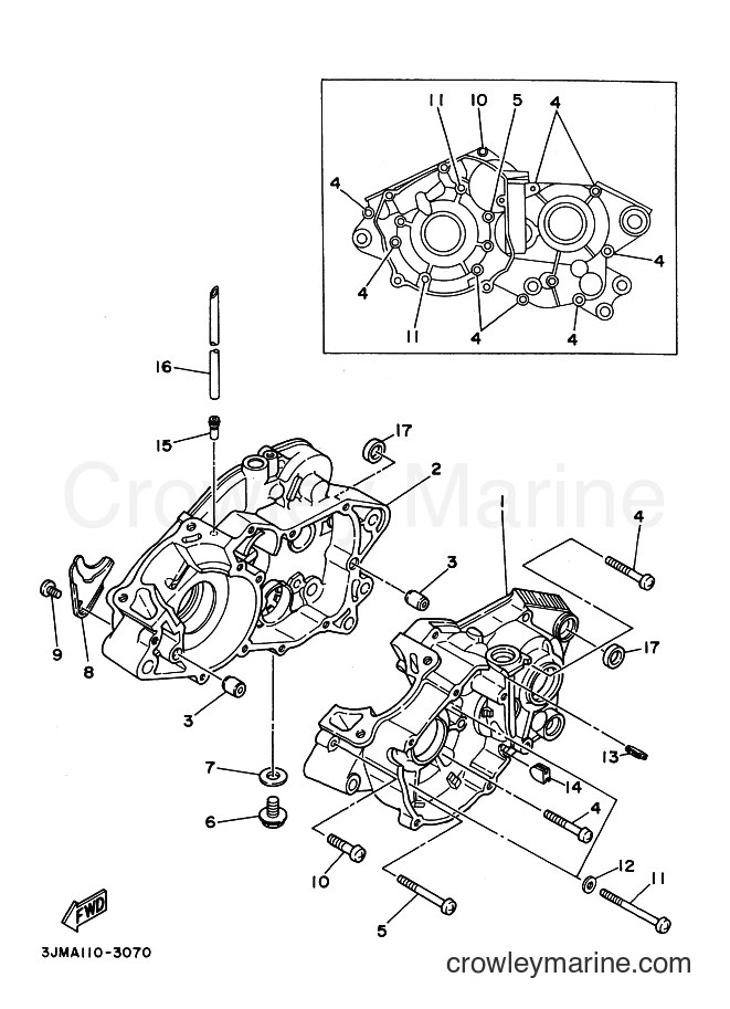 Yamaha Motors YFS200 (5VM2) [010] - CRANKCASE