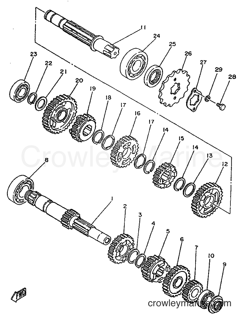 1996 Street Bike SR250 - SR250 (21L2) [99B] - TRANSMISSION