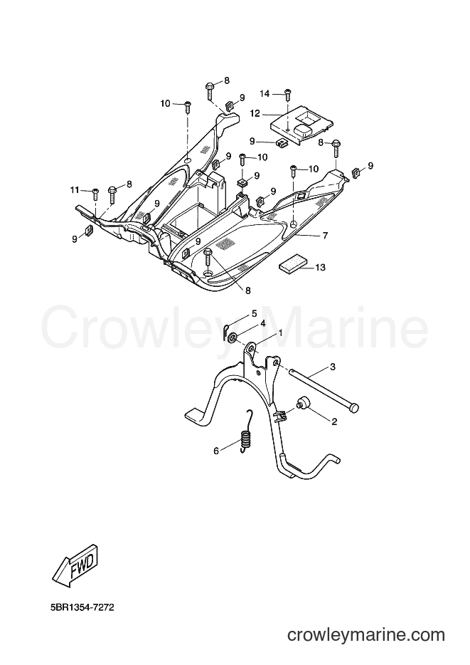 2001 Scooter YQ50L - YQ50L (5PU9) [020] - STAND & FOOTREST