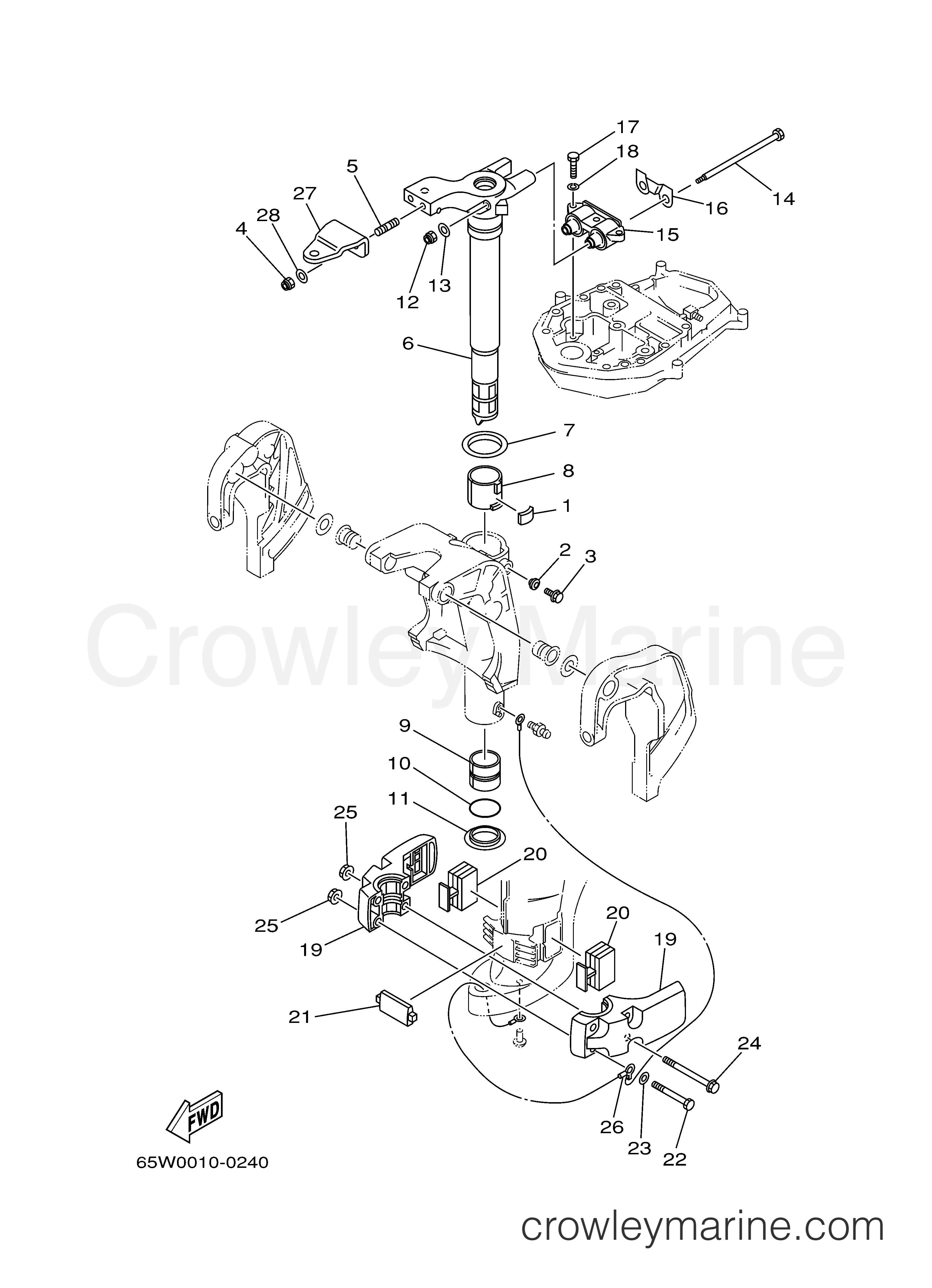 Yamaha Motors F25TLRY - BRACKET 3