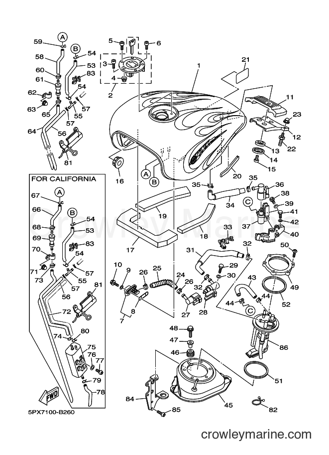 2003 Cruiser XV1700PC - XV1700PC (5PX9) [010] - FUEL TANK
