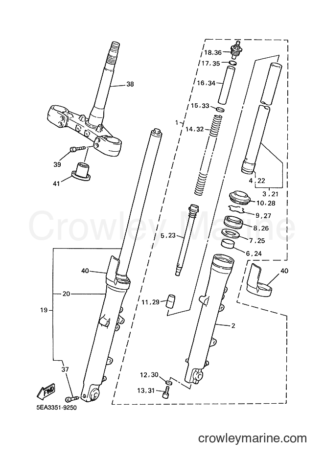 2000 Street Bike XJR1300SP - XJR1300SP (5EAD) [020] - FRONT FORK