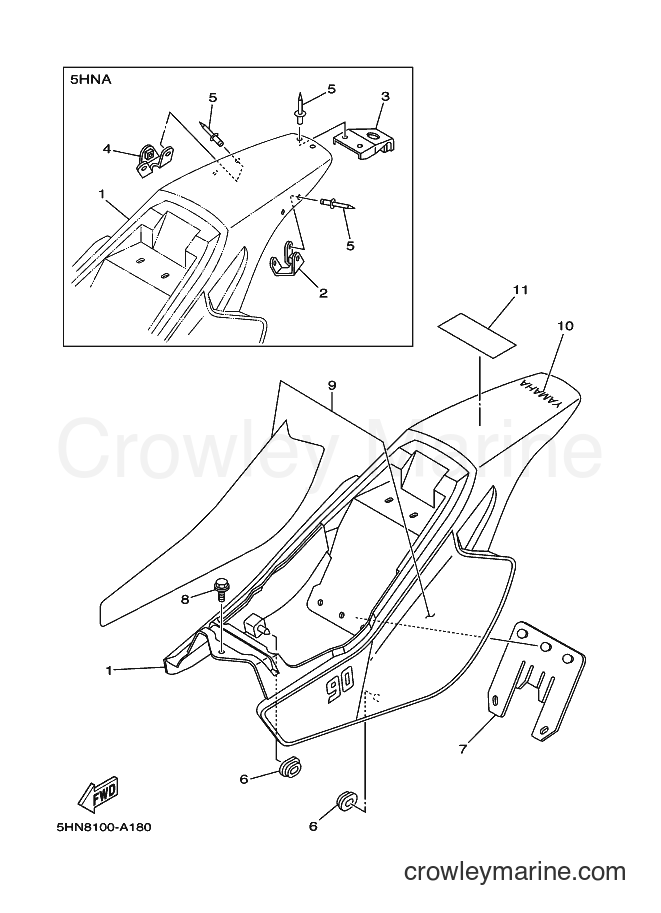 2002 Dirt Bike TT-R90 - TT-R90 (5HN9) [060] - SIDE COVER