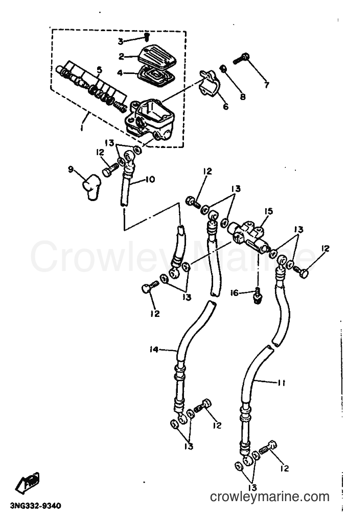 1992 Street Bike XJ900 - XJ900 (4BB2) [999] - FRONT MASTER CYLINDER