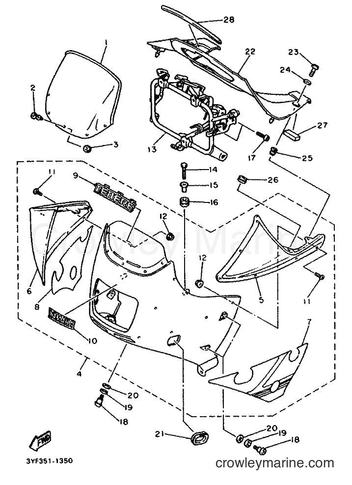 Yamaha Motors XTZ660 (3YF2) [999] - COWLING 1