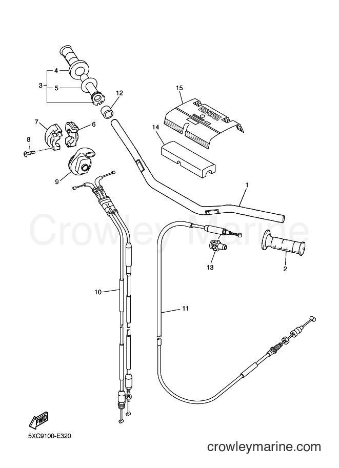 2006 Dirt Bike YZ450F - YZ450F (2S21) [020] - STEERING HANDLE & CABLE