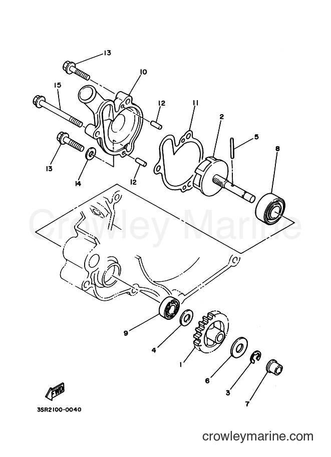 1992 Dirt Bike YZ125 - YZ125 (4DB2) [030] - WATER PUMP