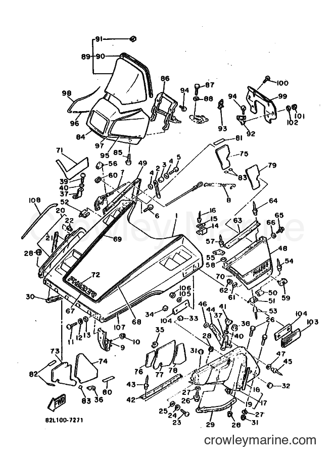 1988 Snowmobile PZ480 - PZ480 (83V0) [030] - SHROUD & WINDSHIELD