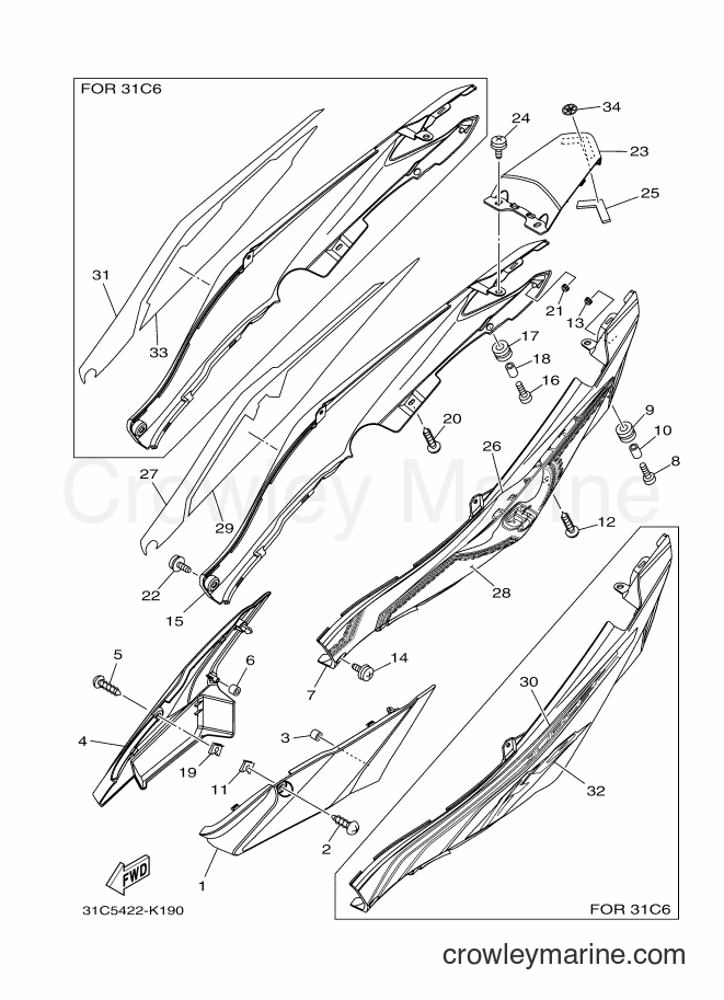 2011 Scooter T115SEC - T115SEC (31C6) [010] - SIDE COVER