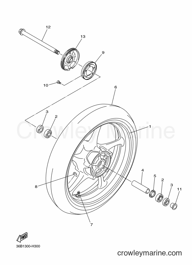 2015 Street Bike XJ6NA - XJ6NA (36BE) [040] - FRONT WHEEL