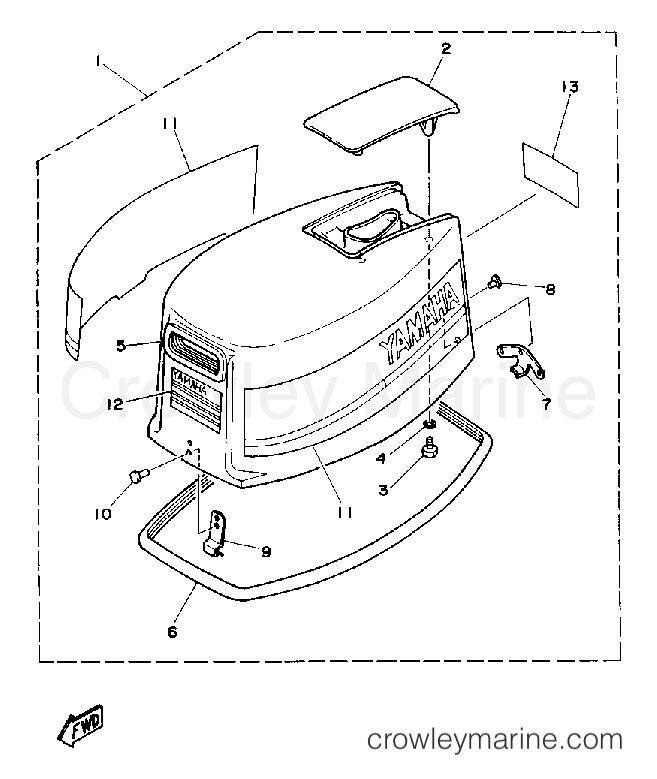 Yamaha Motors CV25EMLD - TOP COWLING